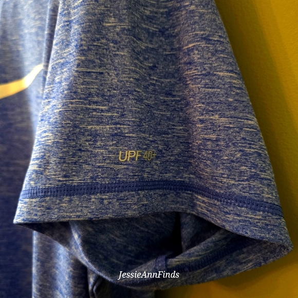 Nike Swim Blue Dri-Fit UPF 40+ Rash Guard Short Sleeve Shirt Men's Size XL - Picture 7 of 10